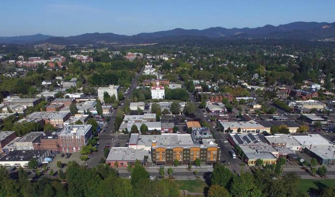 Aerial photo of Corvallis